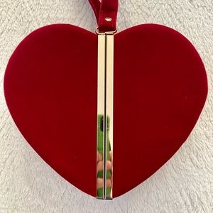 Modcloth Velvet Heart Shaped Purse